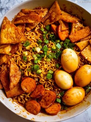 Carbonara Buldak Tteokbokki Fusion Recipe