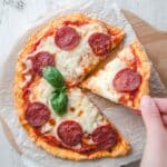 Low Carb Crispy Pizza with Coconut Flour and Mozzarella Recipe