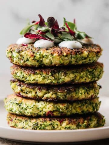 Keto Broccoli Fritters with Cheese and Nutritional Yeast Recipe